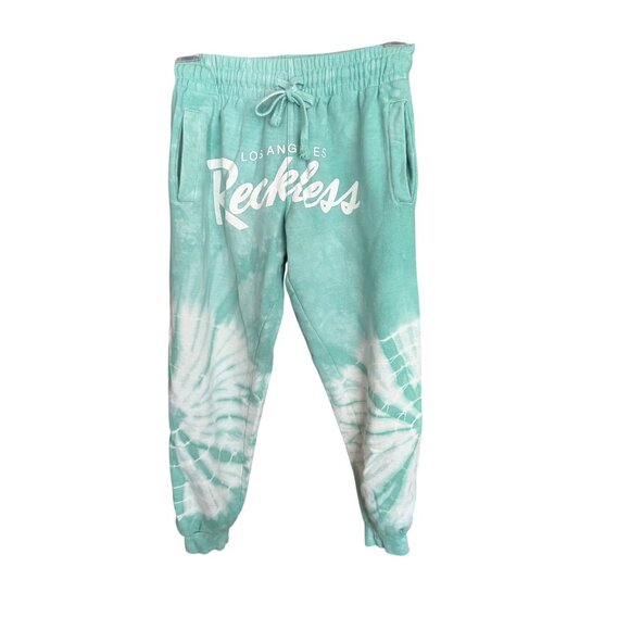 Young & Reckless Seafoam Green Tie Dye Joggers Size S - Picture 1 of 5